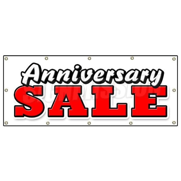 ANNIVERSARY SALE BANNER SIGN celebration huge store wide big save